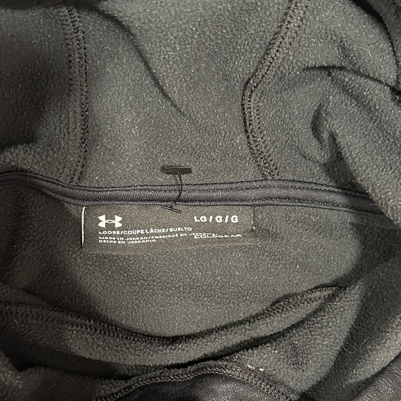 Under Armour Cold Gear Black Loose fit Hoodie with White and Gray Logo - Picture 7 of 7